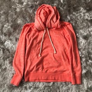 stem sweatshirt with double hoodie, size S, purchased at Nordstrom, melon color